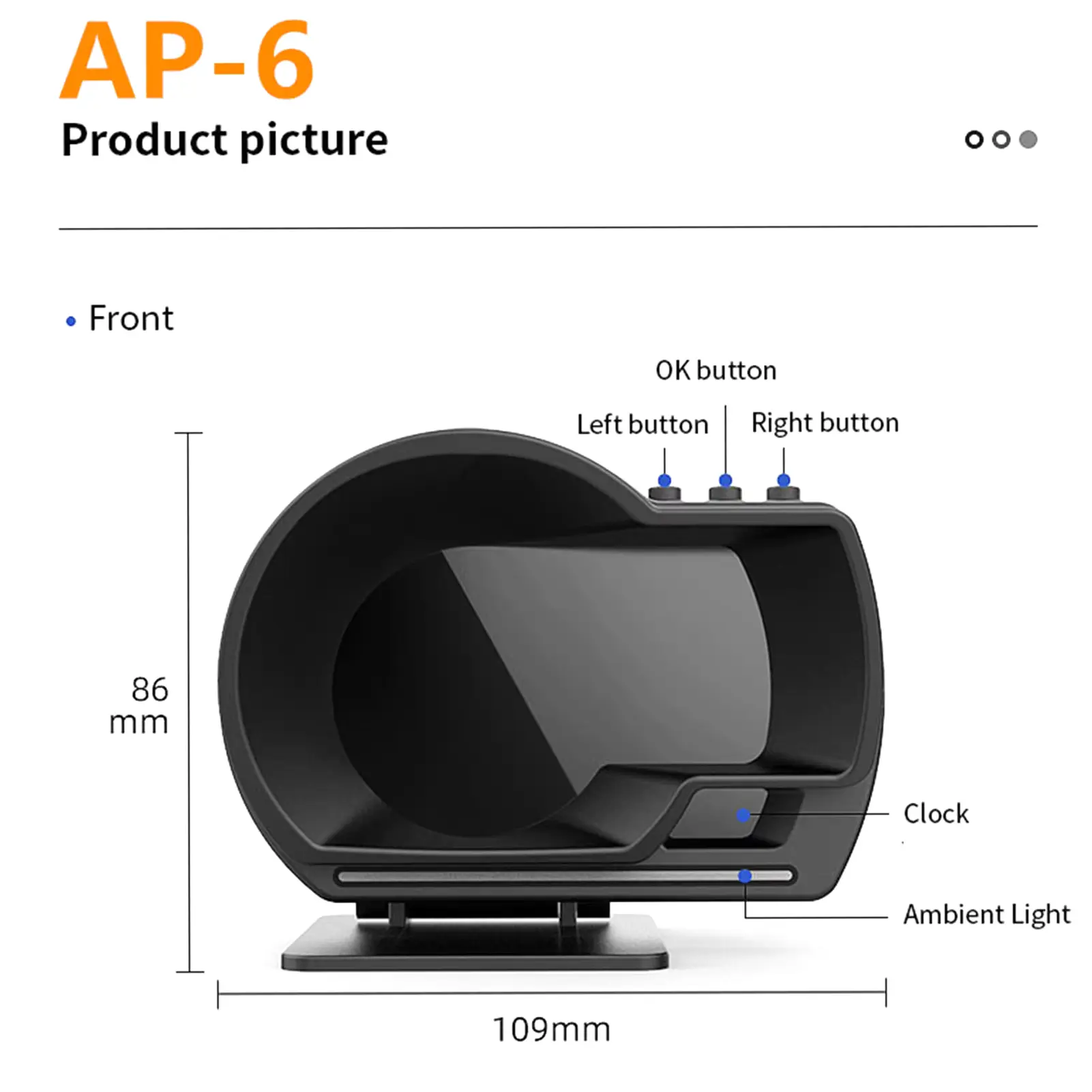 Smart OBD2 + GPS Head Up Display AP-6 for Cars