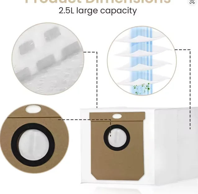 Premium Replacement Dust Bags for Eufy L50, L50 SES, L60 & L60 SES Robot Vacuums