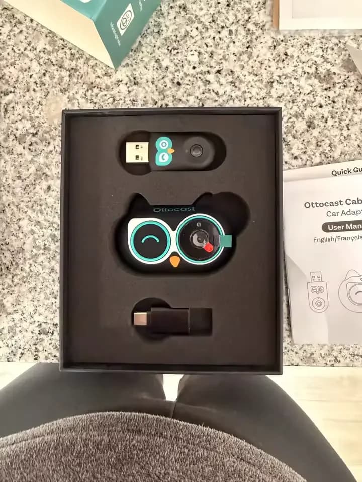 OTTOCAST Cabin Care Wireless CarPlay Adapter with 1080P HD Baby Car Camera, 150° Wide-angle