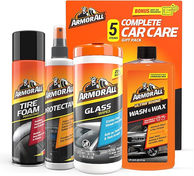 Armor All Car Wash and Car Cleaner Kit by Armor All, Includes Glass Wipes